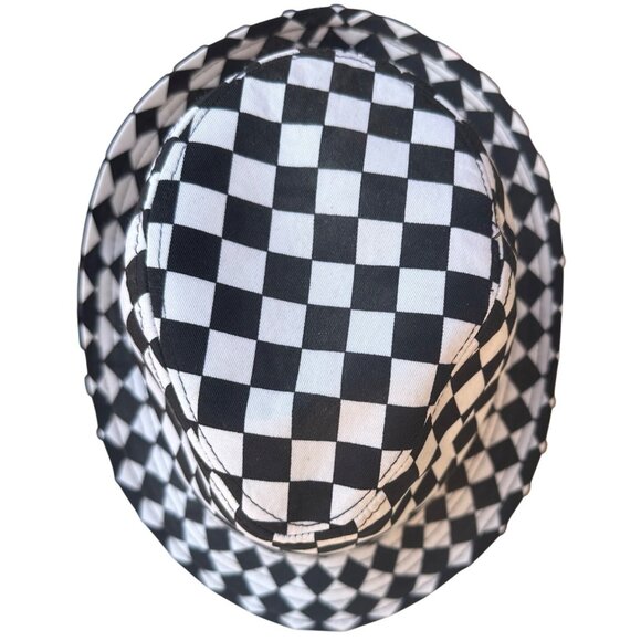 Empire Trading Black & White Hat Check Pattern Polyester Unisex Adults S/M-READ - Picture 4 of 12